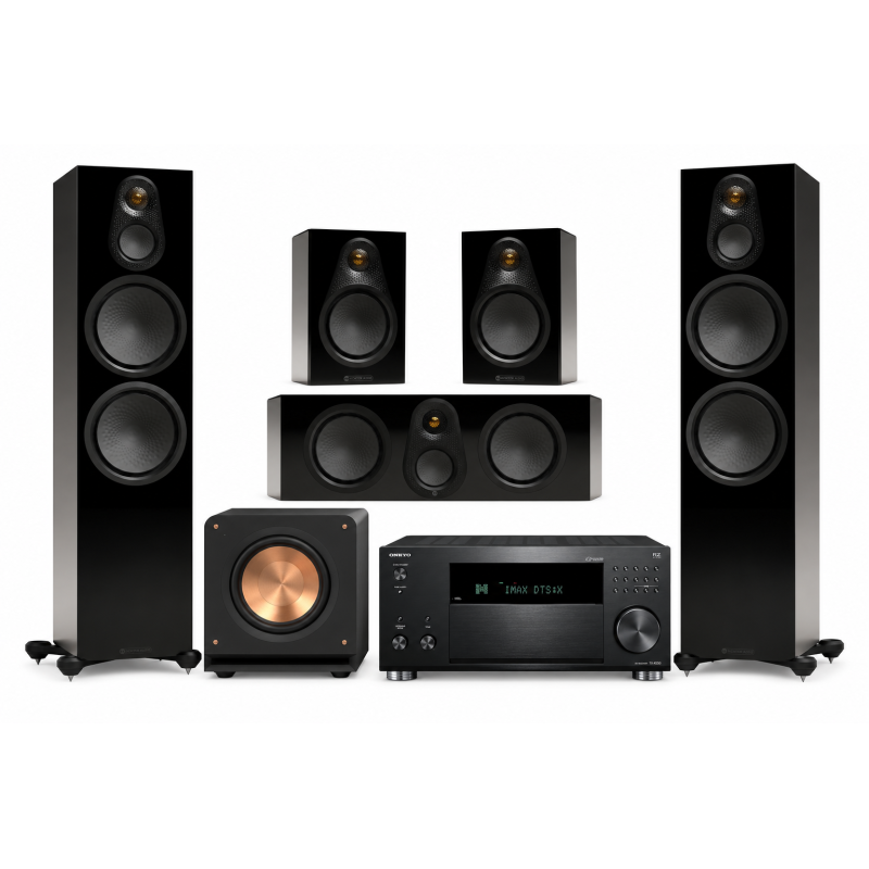 Zestaw kina domowego 5.1 Monitor Audio Silver 500 8G + Onkyo TX-RZ50